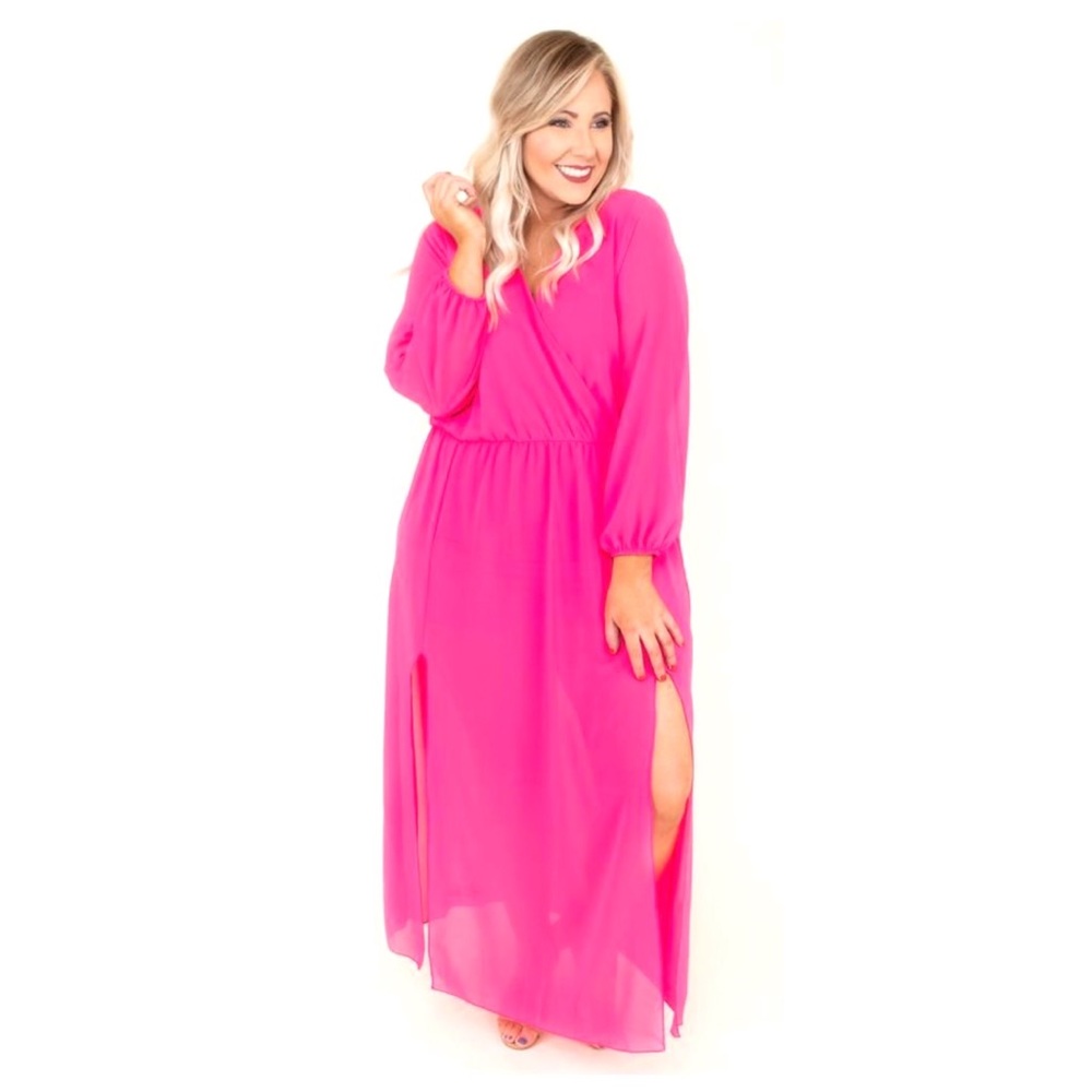 Dream Date Maxi Dress (Fuchsia)